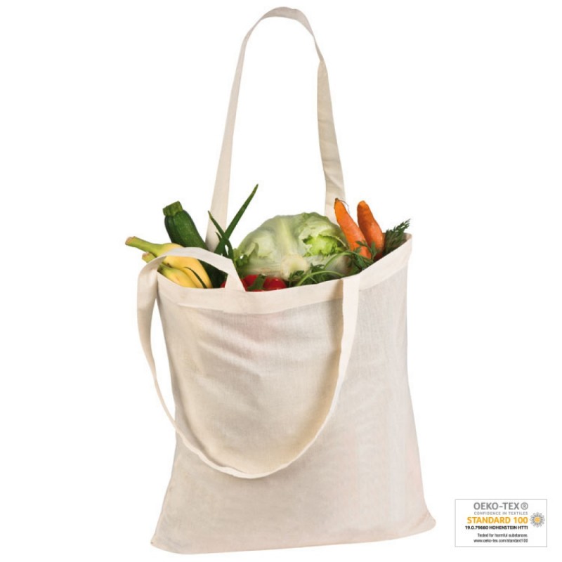 Бавовняна сумка з довгими ручками 3