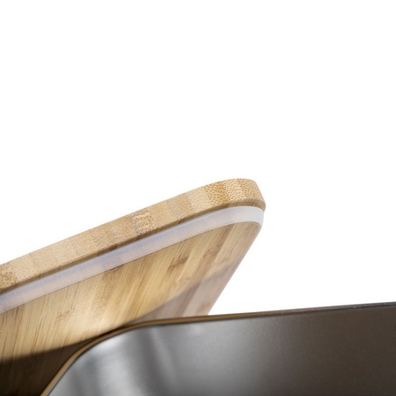 Ланч-бокс для їжі, 600 мл, з приборами, металевий 6