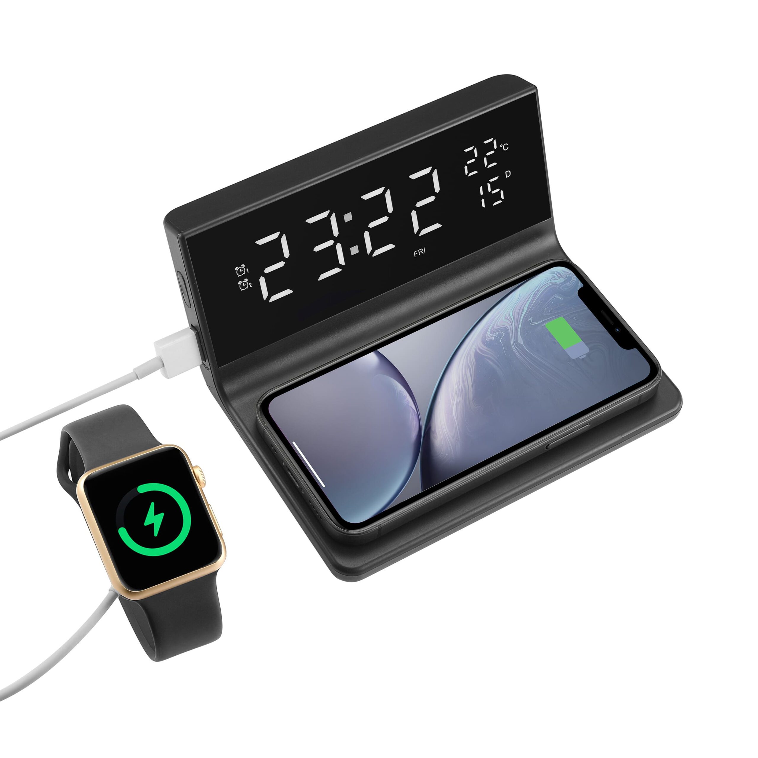 8476e0b3-969b-11ef-842a-000c29fc72a4_cd3a093d-9855-11ef-842a-000c29fc72a4. Бездротовий зарядний пристрій з годинником Cyber, TM TEG 7